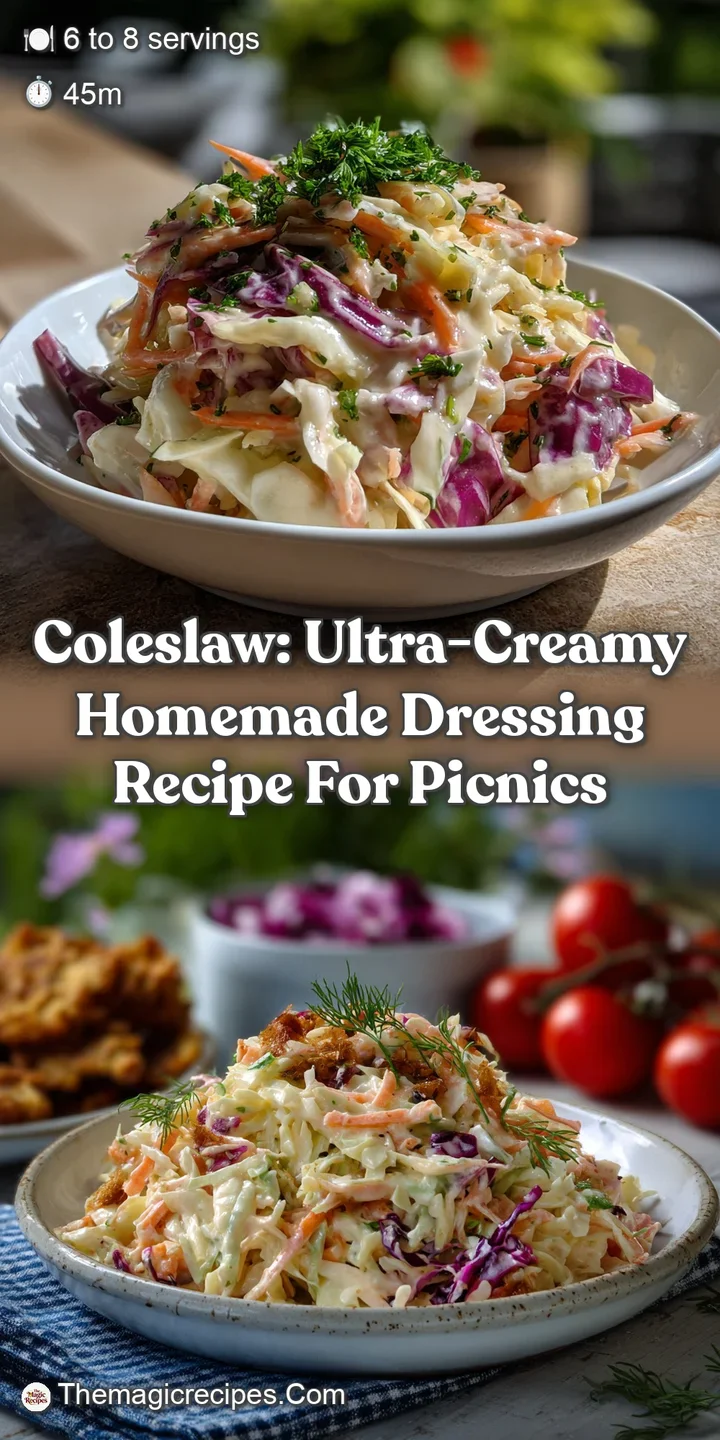 Coleslaw: Ultra-Creamy Homemade Dressing Recipe for Picnics