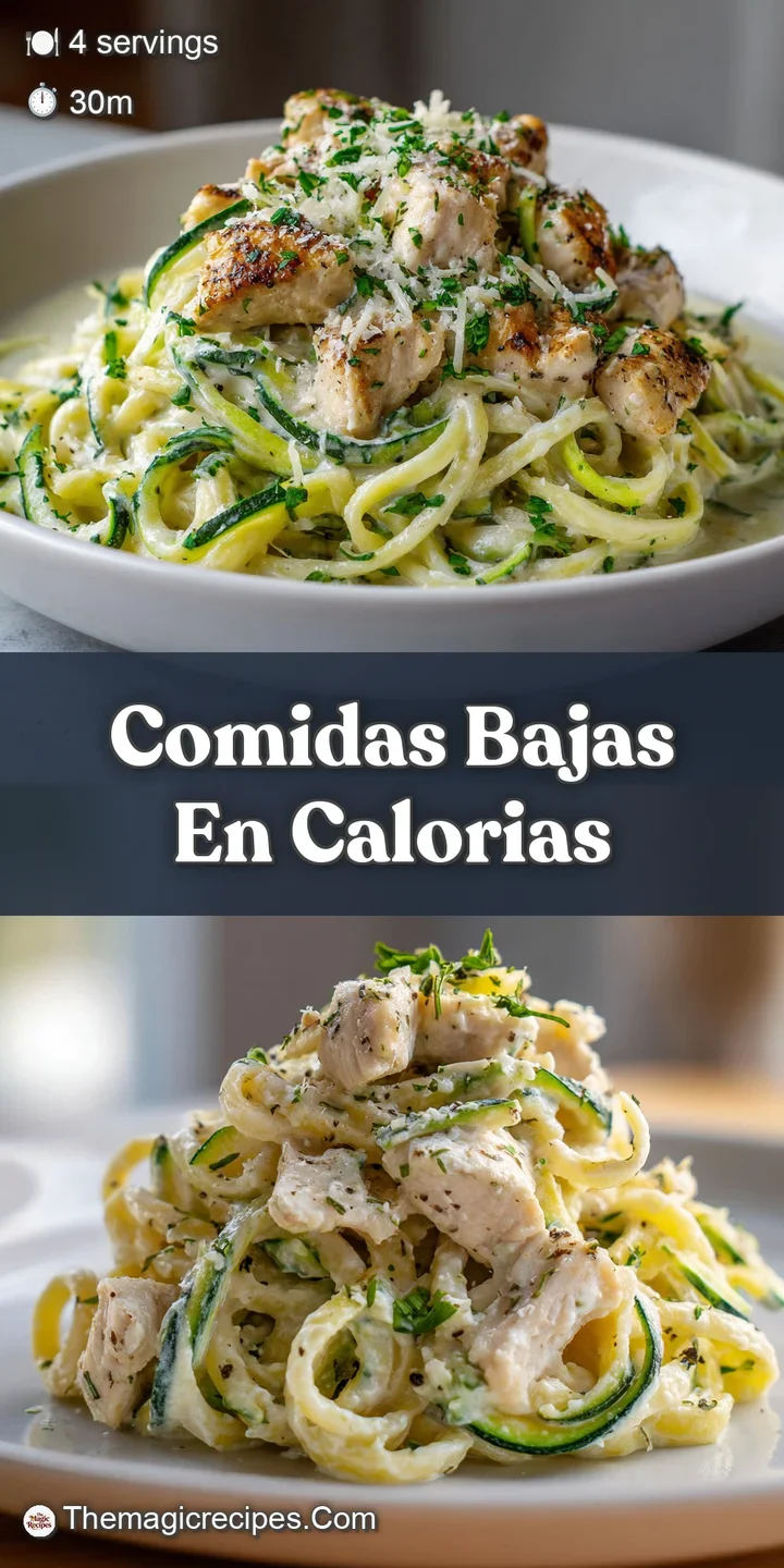 Close-up reveals tender chicken strips coated in a luscious, ivory-colored cream sauce with flecks of herbs and browned ed...