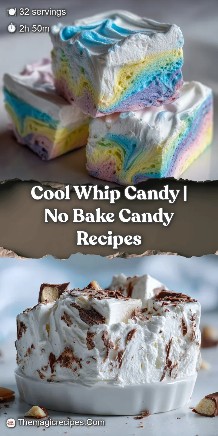 Close-up of Cool Whip candy: marbled effect. Soft peaks and pastel colors create a visually inviting and creamy confection.