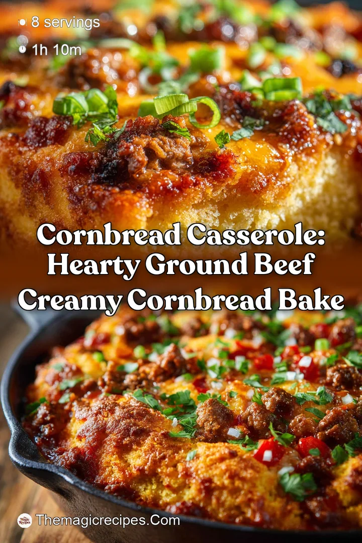 Cornbread Casserole: Hearty Ground Beef Creamy Cornbread Bake