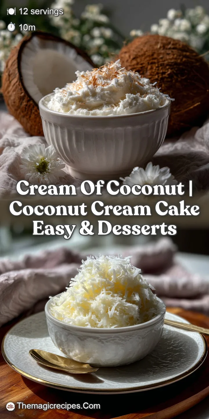 Cream of Coconut | Coconut Cream Cake Easy & Desserts