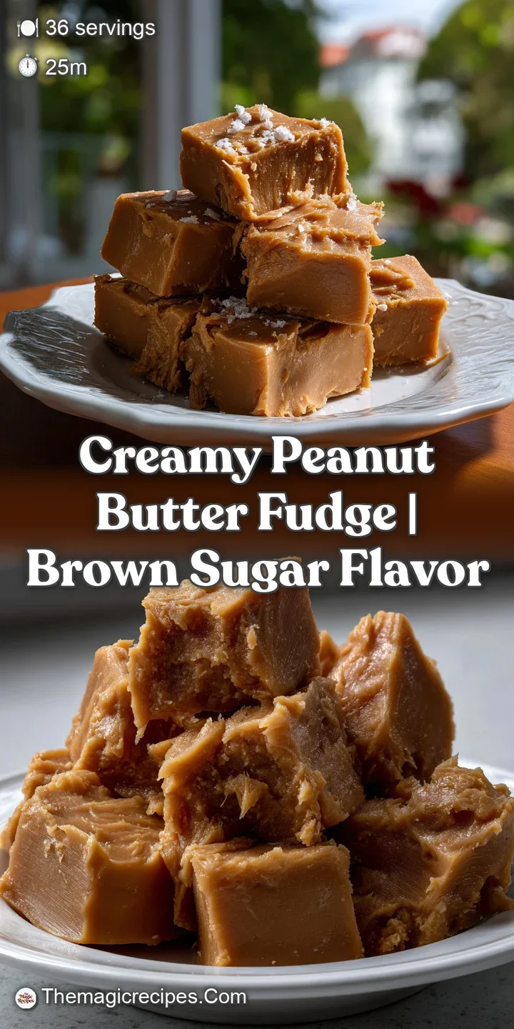 Close-up of a single piece of peanut butter fudge, revealing a creamy, melt-in-your-mouth texture and a deep, inviting bro...
