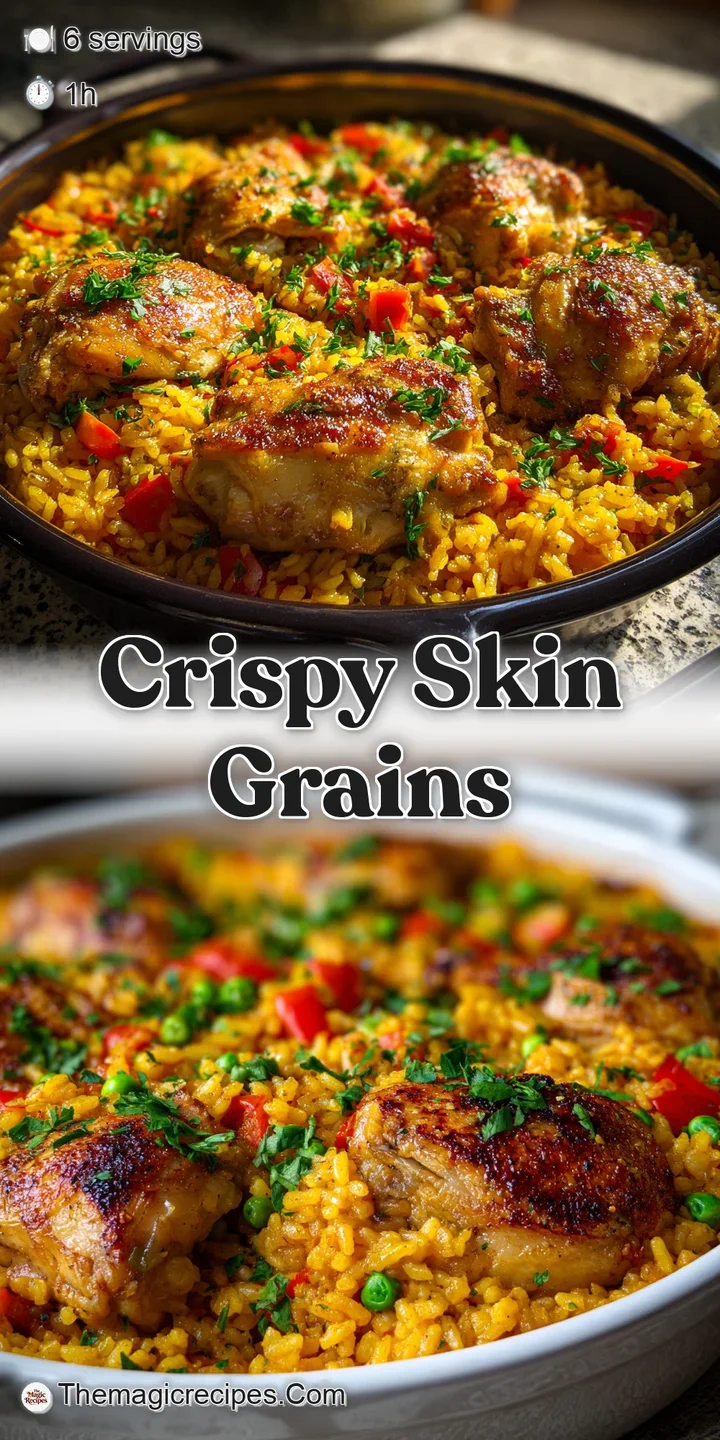 Close-up showcases glistening chicken pieces nestled among tender rice and vibrant veggies. The aroma seems to leap from t...