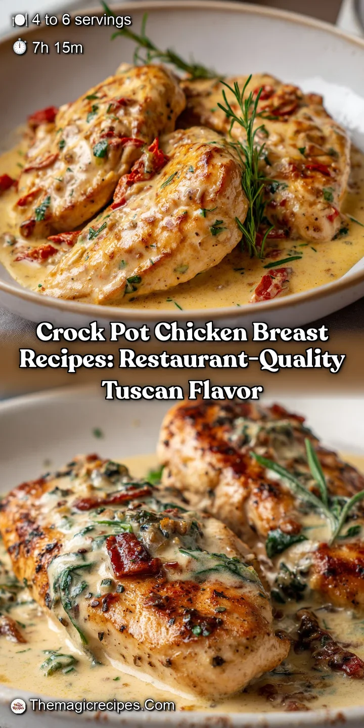 Crock Pot Chicken Breast Recipes: Restaurant-Quality Tuscan Flavor
