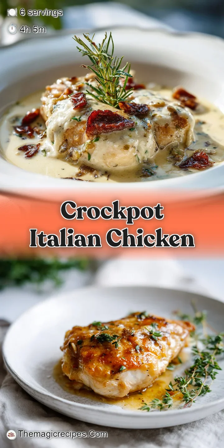 Close-up of juicy shredded chicken simmering in a slow cooker. A vibrant, flavorful sauce coats every strand, gleaming.