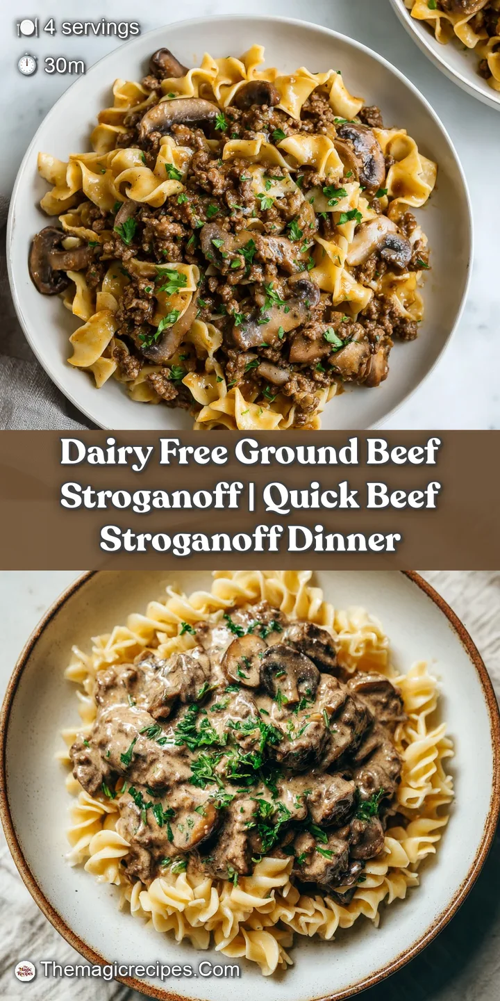 Close-up of succulent ground beef and earthy mushrooms in a glossy, savory sauce, inviting a bite.