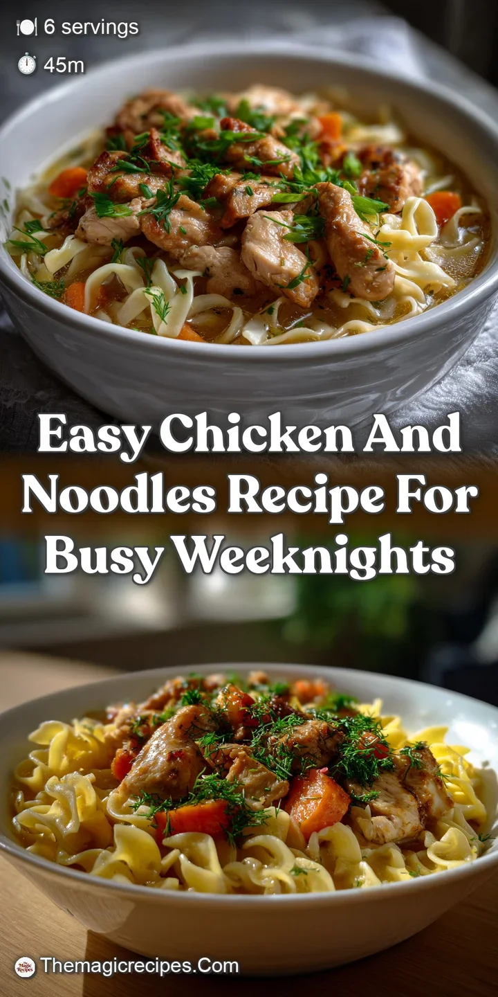 Easy chicken and noodles recipe for Busy Weeknights