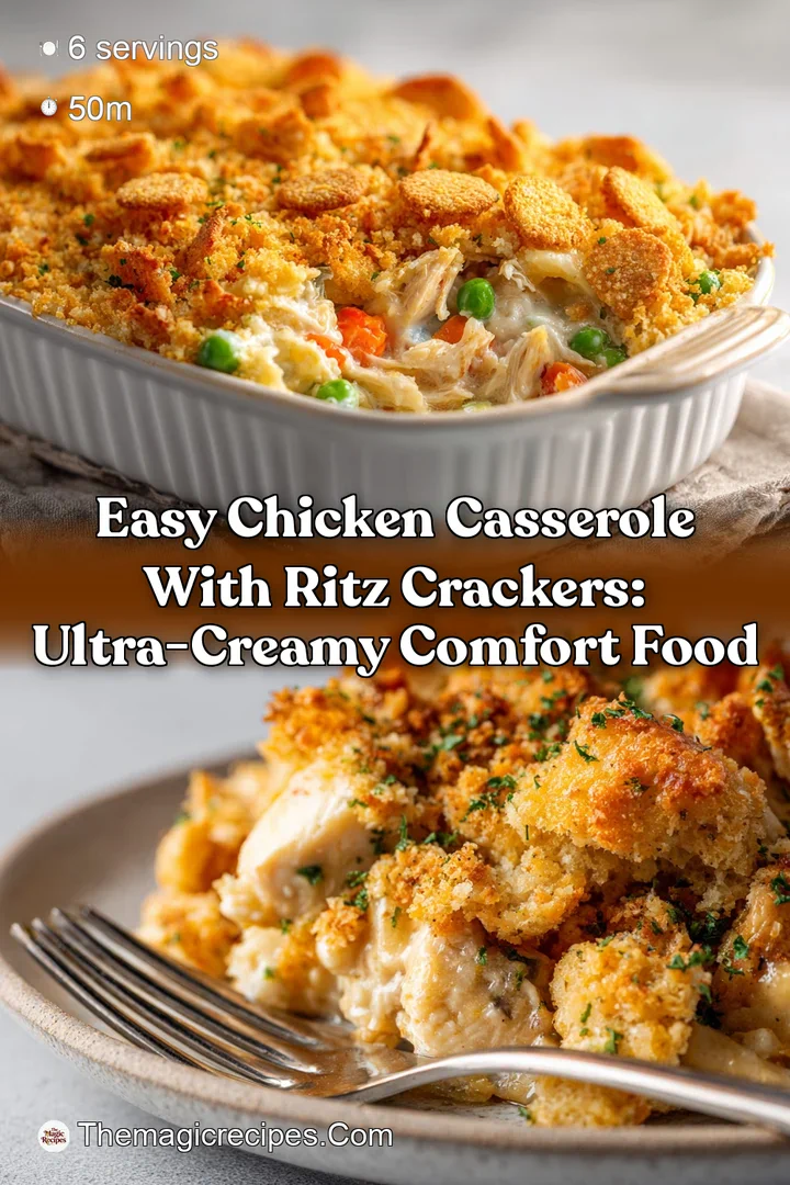 Easy Chicken Casserole with Ritz Crackers: Ultra-Creamy Comfort Food
