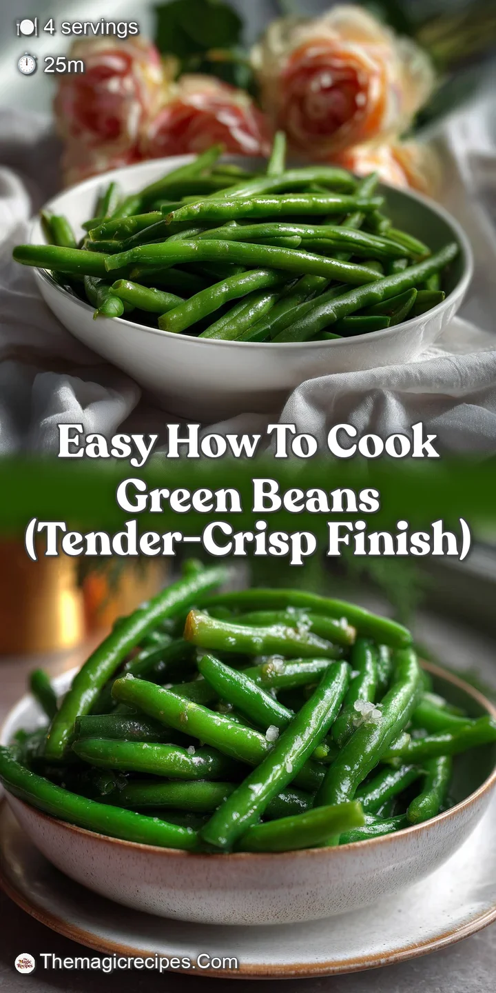 Easy how to cook green beans (Tender-Crisp Finish)
