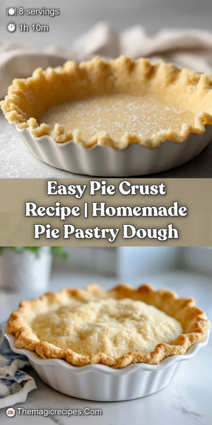Easy Pie Crust Recipe From Scratch for 8 Servings - appetizing dish ready to serve