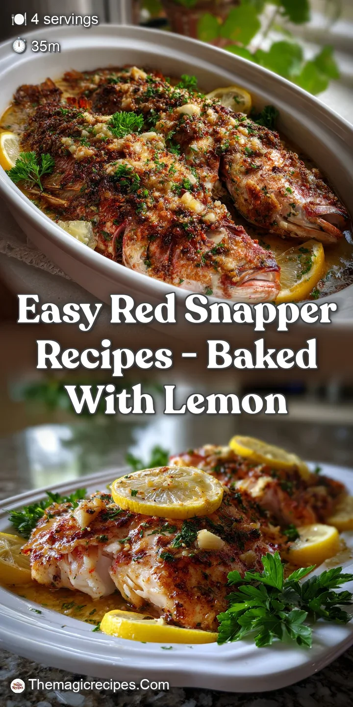 Easy red snapper recipes - Baked with Lemon