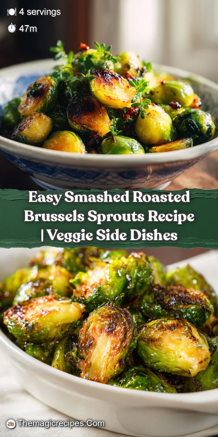 A close-up of deeply roasted Brussels sprouts, their leaves crackled and tender, glistening with savory olive oil.