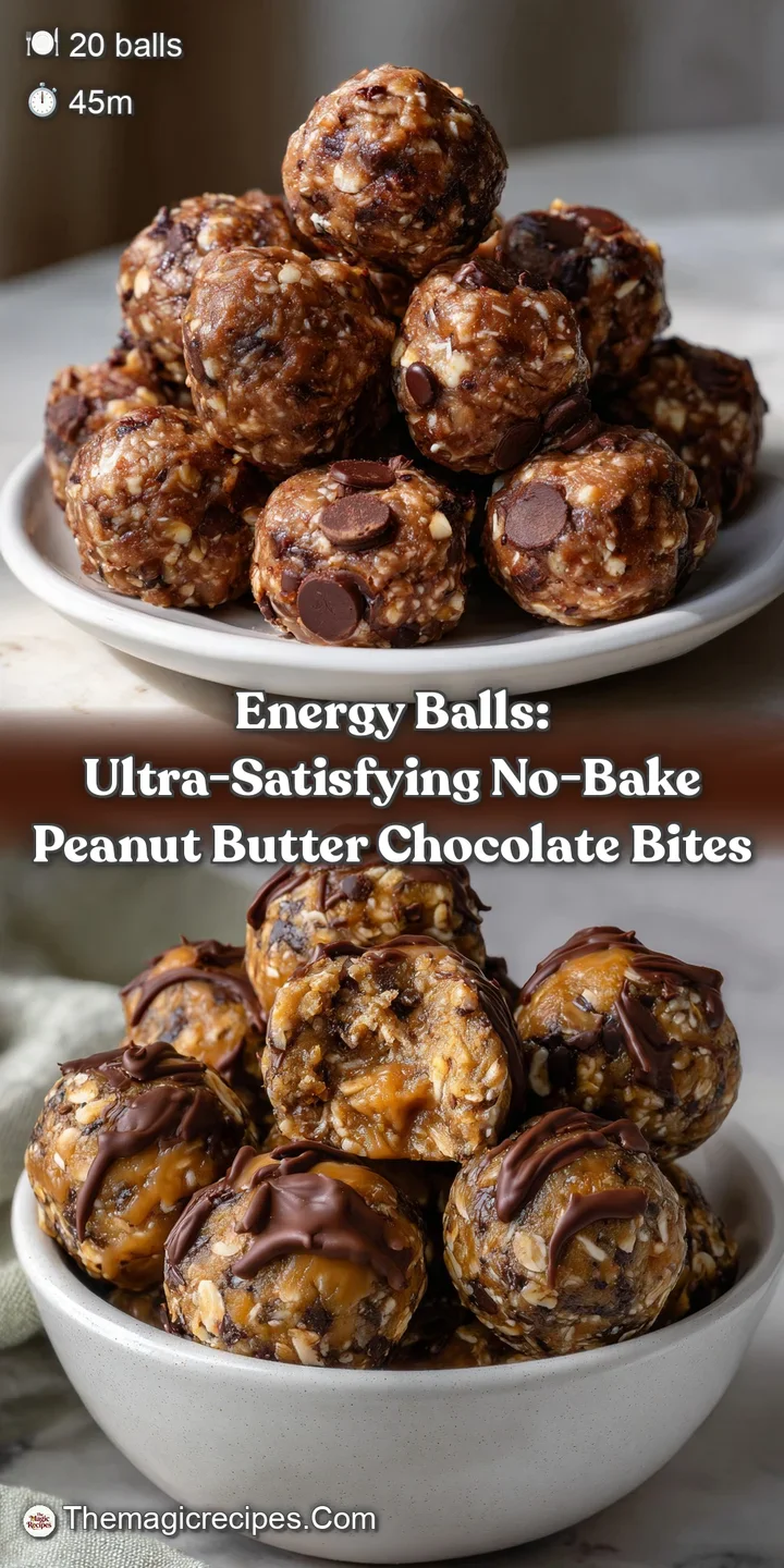 Energy Balls: Ultra-Satisfying No-Bake Peanut Butter Chocolate Bites