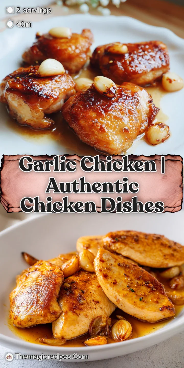 Close-up of tender, juicy chicken with a shimmering garlic butter sauce and flecks of pepper in soft lighting.