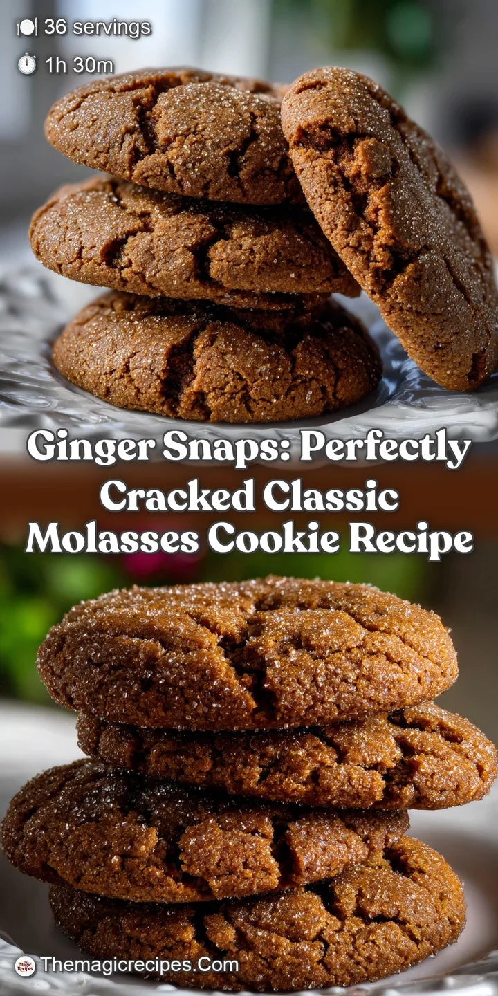 Ginger Snaps: Perfectly Cracked Classic Molasses Cookie Recipe