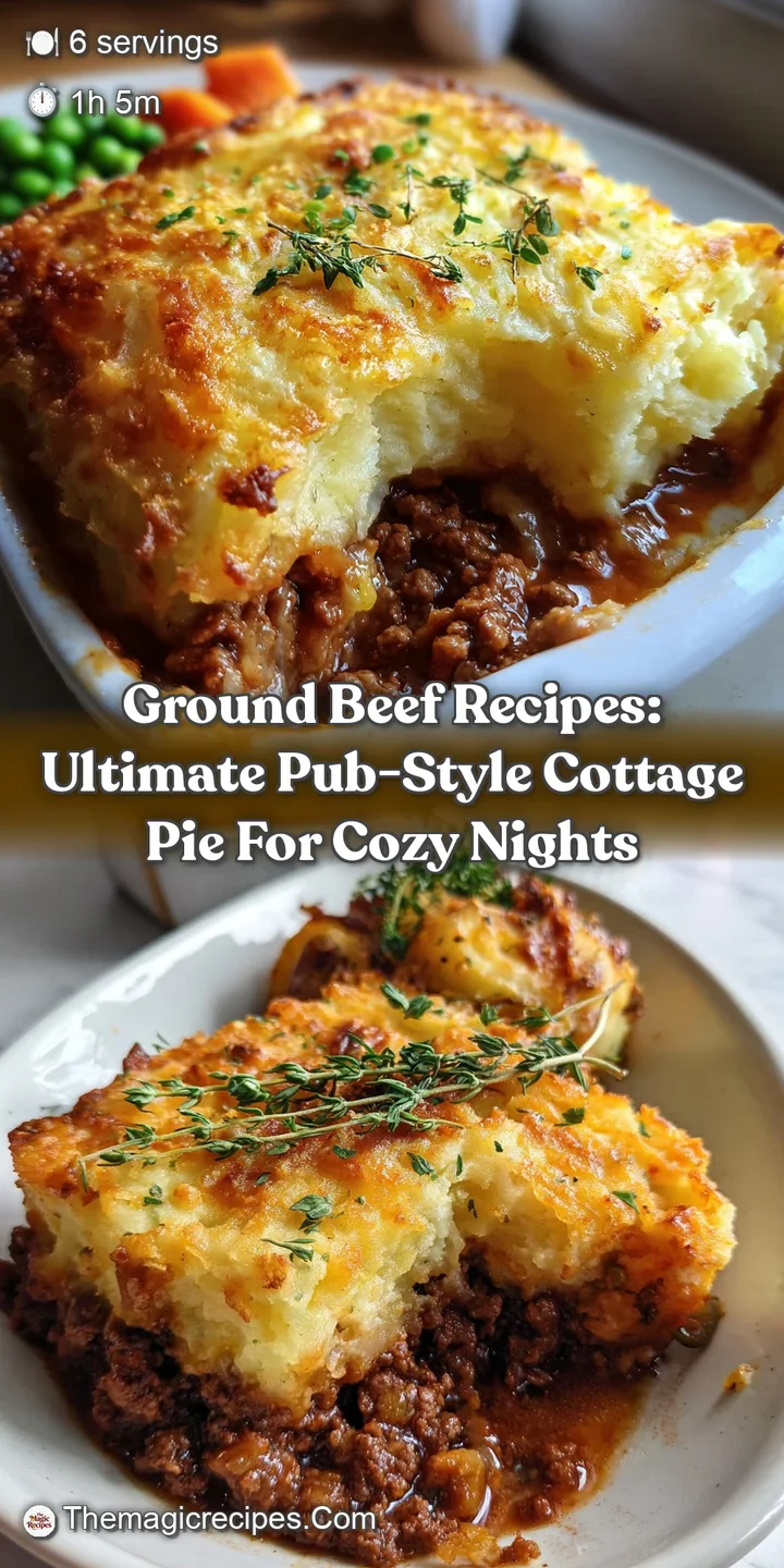 Ground Beef Recipes: Ultimate Pub-Style Cottage Pie for Cozy Nights