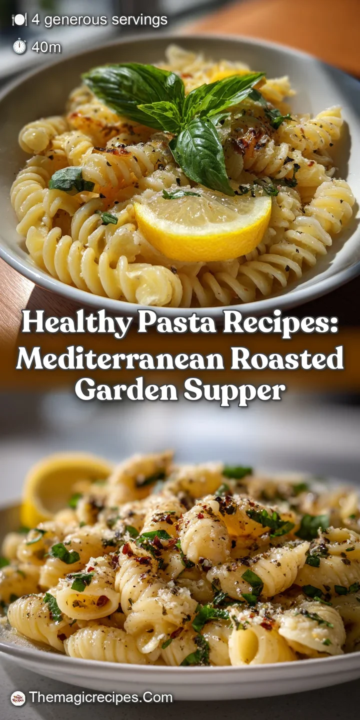 Healthy Pasta Recipes: Mediterranean Roasted Garden Supper