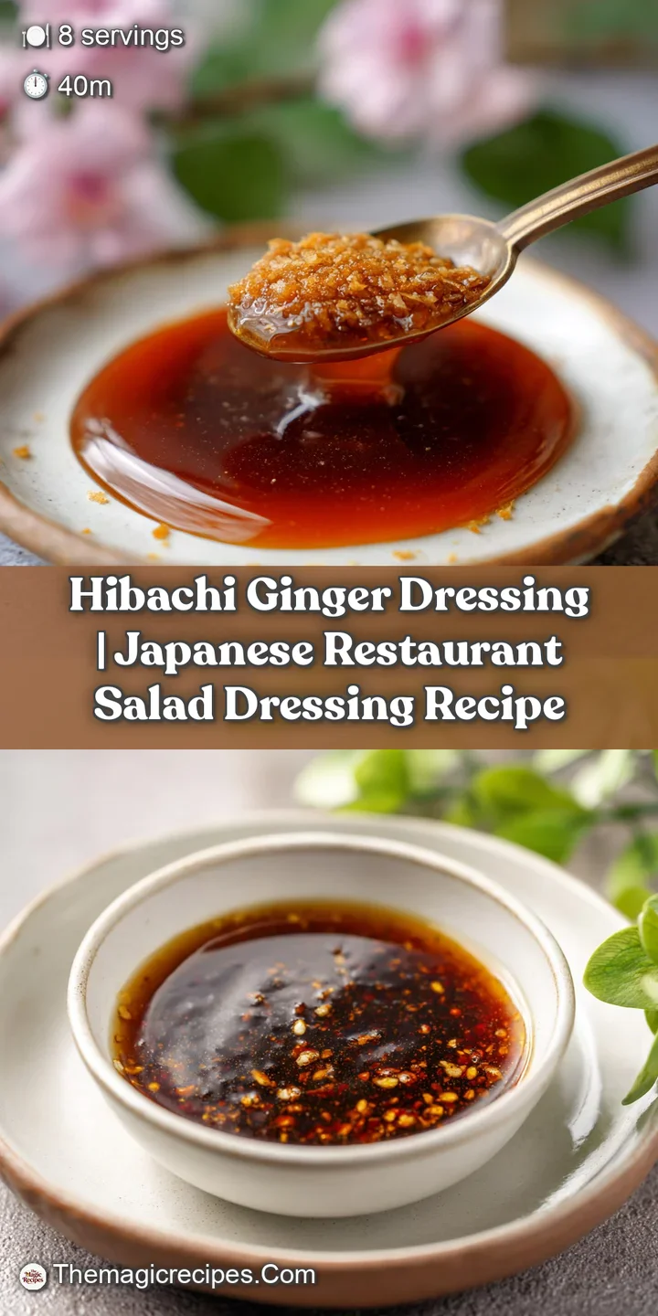 Close-up of finely grated ginger suspended in a rich, smooth, pale yellow dressing.