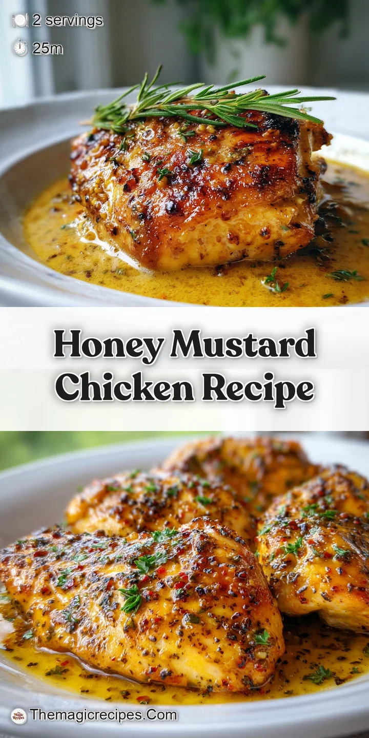 Up-close, the honey mustard chicken is a mosaic of textures, with crispy edges and glistening glaze. An irresistible, gold...