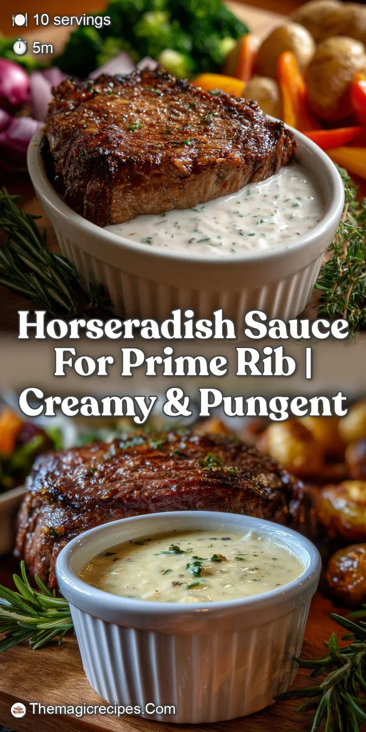 Close-up of a dollop of creamy white horseradish sauce, showing its thick texture and small flecks of spice.