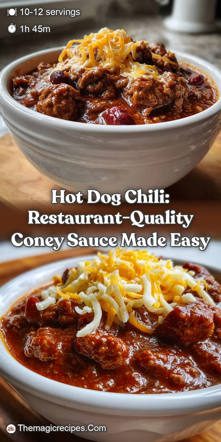 Hot Dog Chili: Restaurant-Quality Coney Sauce Made Easy