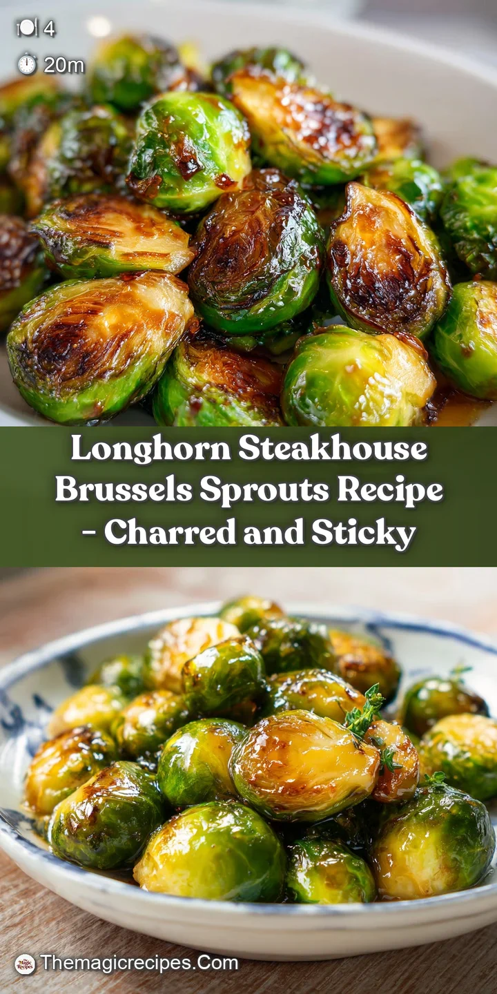 Macro shot of glistening, charred brussels sprouts with a sticky amber glaze and a sprinkle of black pepper.