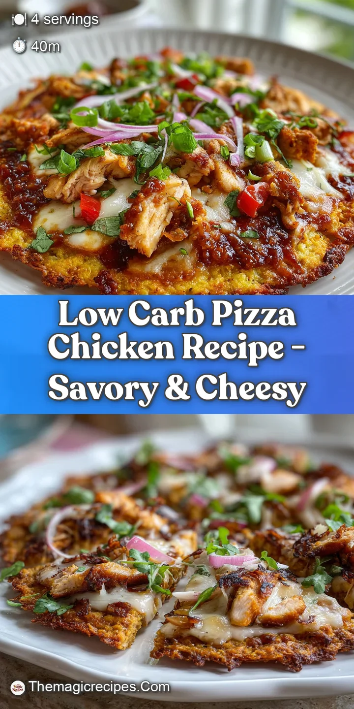 Up-close, melted mozzarella and pepperoni atop baked chicken create a tantalizing, bubbling surface. Hints of rich tomato ...