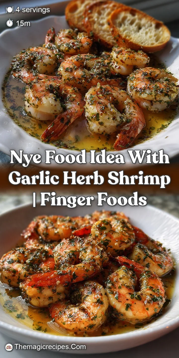 Close-up of succulent shrimp, glistening with garlic herb butter, showcasing a tempting texture and rich, savory aroma. A ...