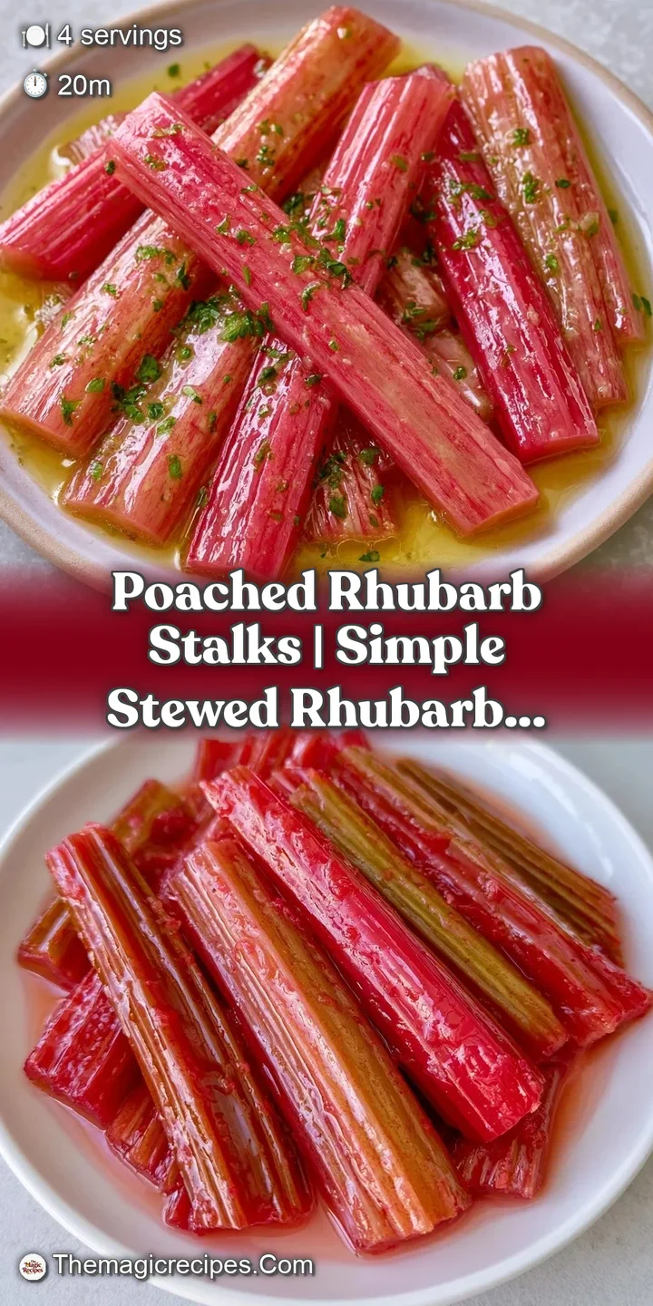 Macro view of glistening pink fruit stalks coated in a translucent orange glaze with tiny citrus zest fragments.