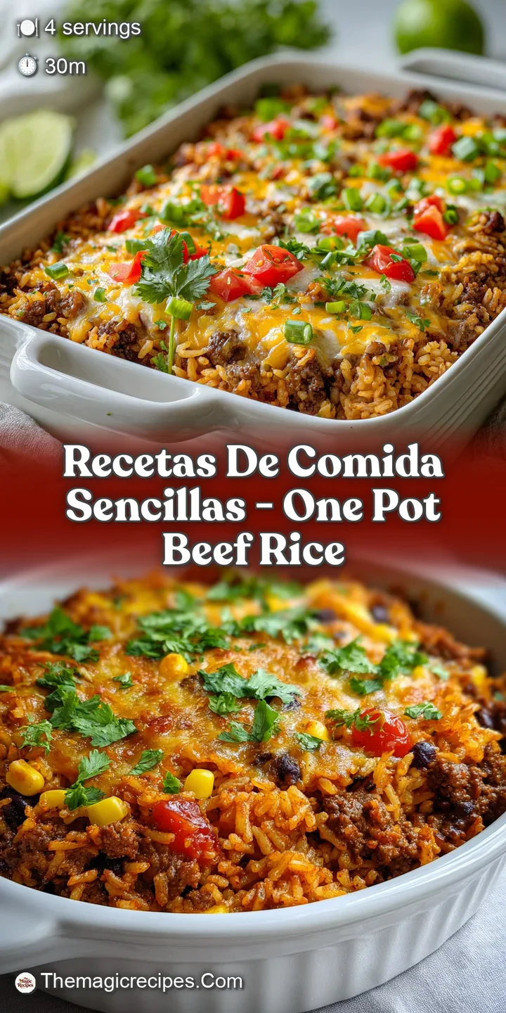 Close-up reveals savory beef and rice; steam rises from the hearty dish, promising a satisfying and flavorful meal, perfec...