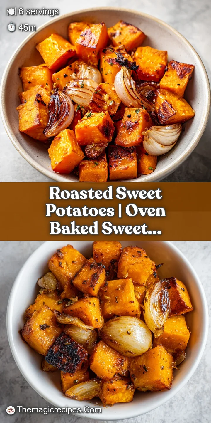 Close-up of caramelized orange potato cubes showing a glistening, crispy crust and a soft, tender center.