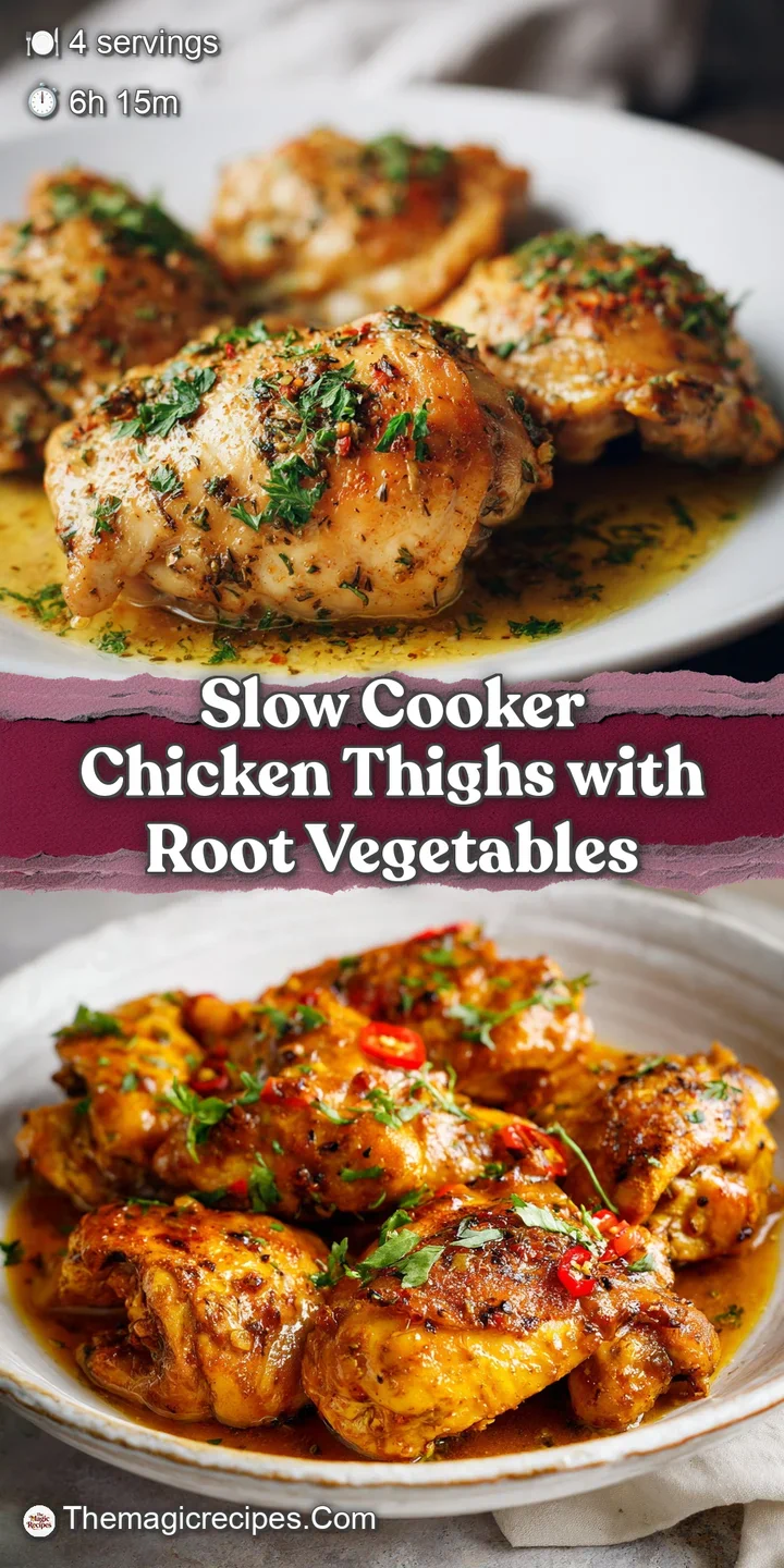 Close-up of succulent chicken thighs with a glistening, flavorful sauce, promising a rich, comforting, and satisfying meal.