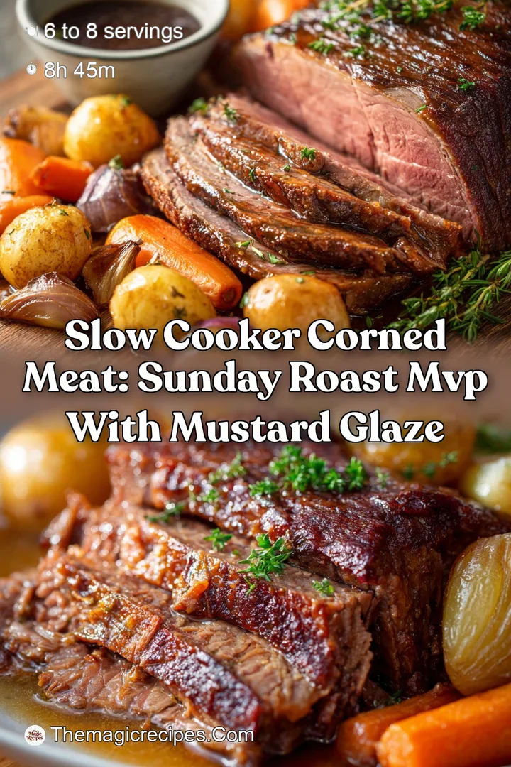 Slow Cooker Corned Meat: Sunday Roast MVP with Mustard Glaze