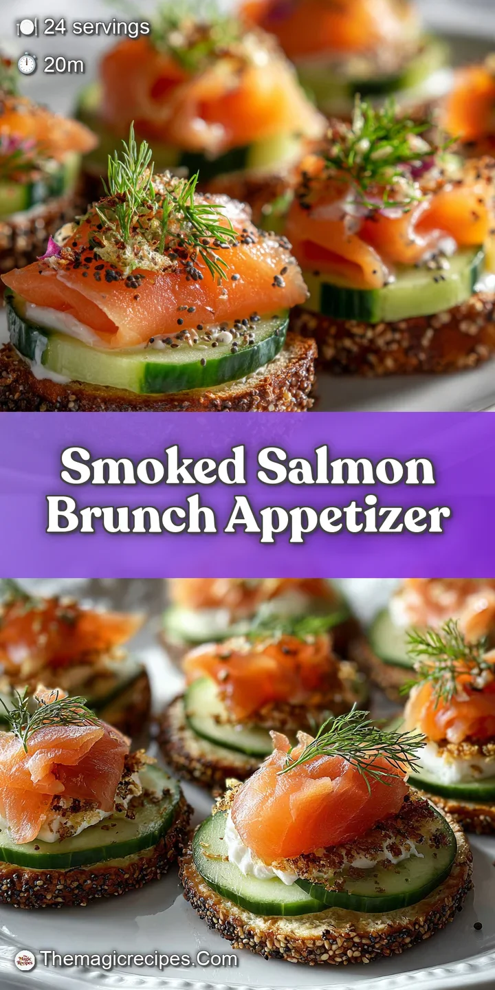 Close-up of a smoked salmon bite: shimmering, delicate salmon over creamy cheese, speckled with fresh green dill on crisp ...