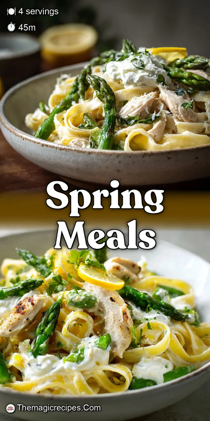 Spring Meals: Lemon-Kissed Chicken Asparagus Tagliatelle - The Magic Recipes