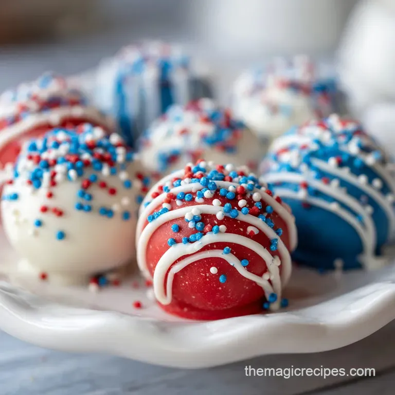4th of July Truffles: Festive Patriotic Oreo Balls