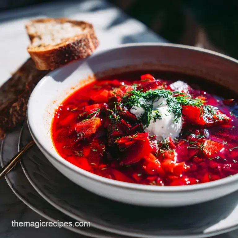 Ukrainian Borscht Soup: Authentic and Vibrant