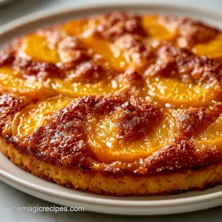 Southern Baked Canned Peach Cobbler: Golden