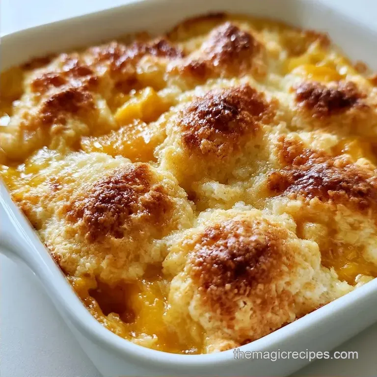 Southern Baked Peach Cobbler: Golden Crust