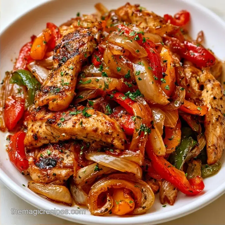 Charred Blackstone Chicken Fajitas
