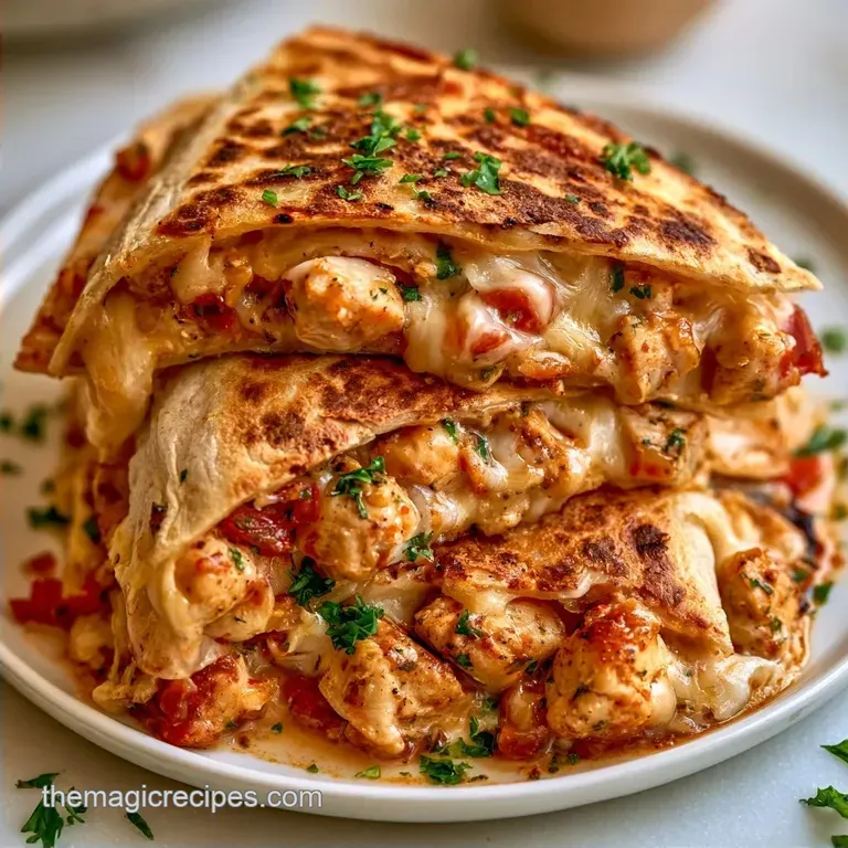 Crispy Blackstone Chicken Quesadillas