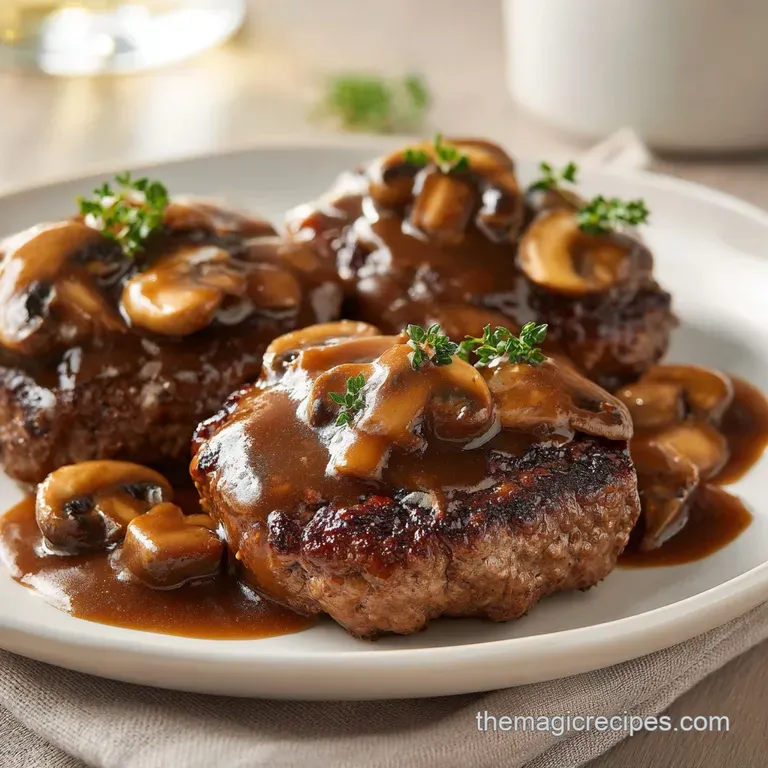 Bobby Flay Salisbury Steak: Silky Mushroom Gravy