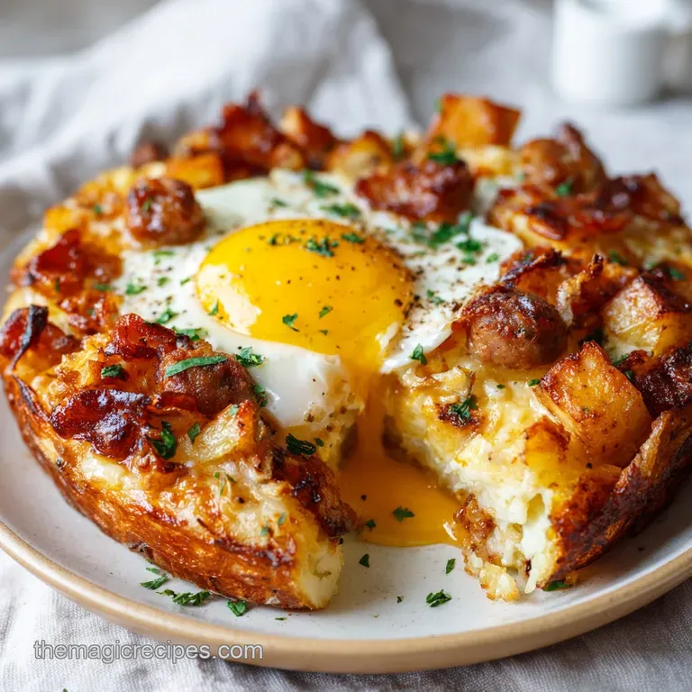 Sausage Egg and Cheese Breakfast Casserole: Golden and Cheesy