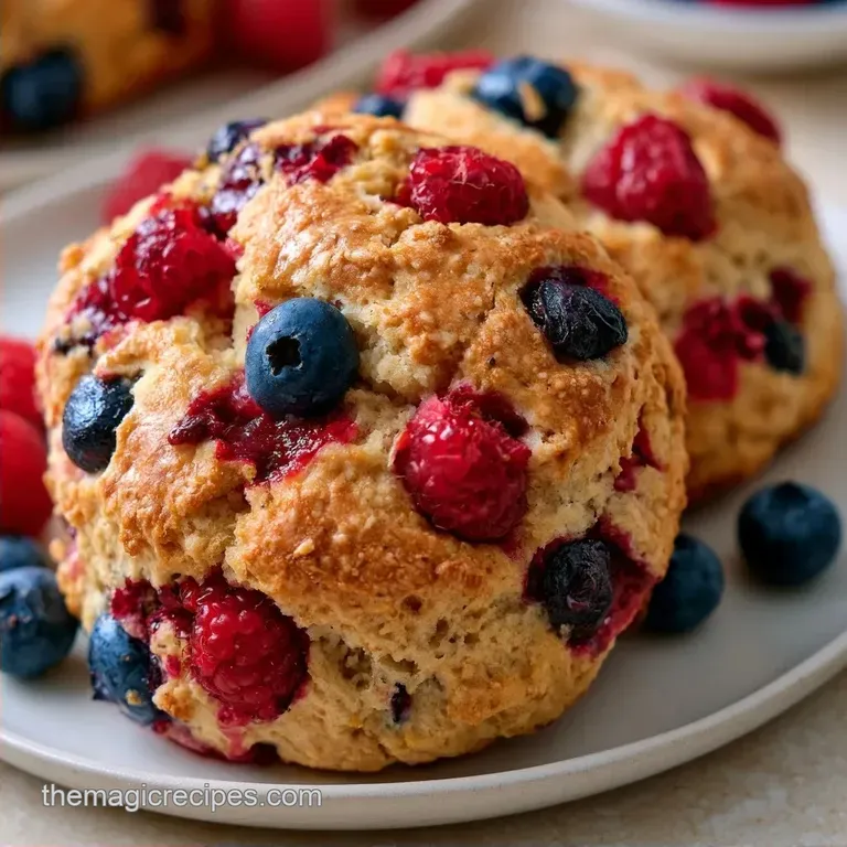 Summer Fruit Scones: Golden