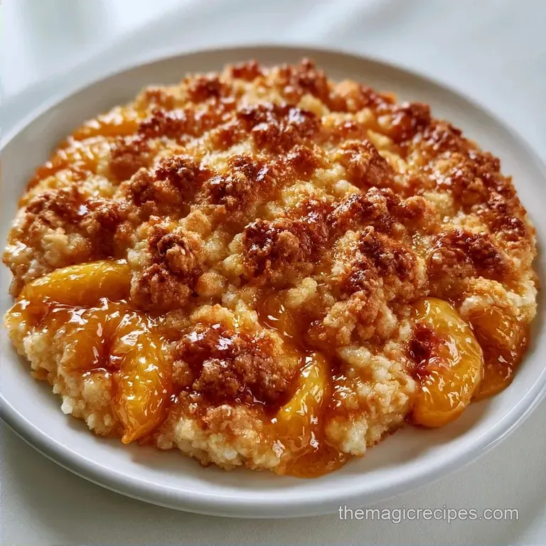 Old-Fashioned Brown Sugar Peach Cobbler: Golden Crust