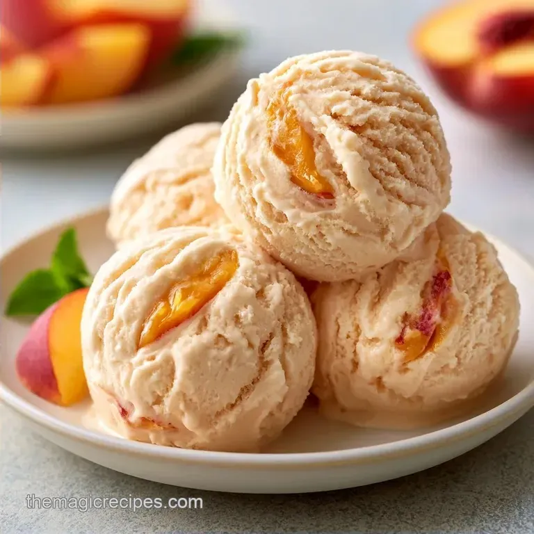 Cinnamon Spiced Canned Peach Ice Cream