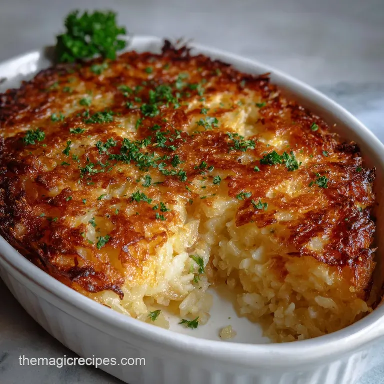Hash Brown Casserole: the Ultimate Crispy Comfort Dish presentation