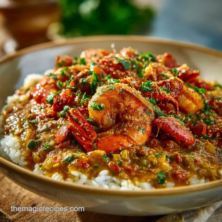 Crawfish Etouffee: Classic Louisiana Comfort presentation