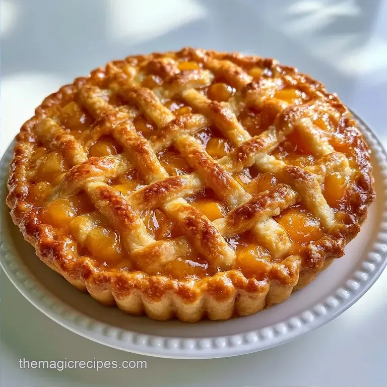 Classic Homemade Peach Pie with Chilled Butter