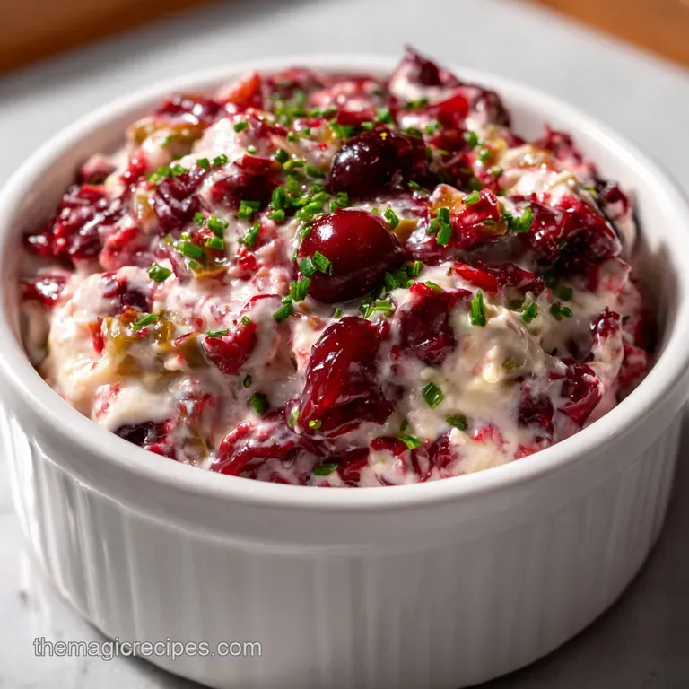 Cranberry Jalapeno Dip: Sweet Spicy Holiday Appetizer presentation
